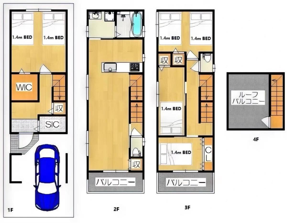 Villa Westhouse A 天下茶屋店 Osaka Esterno foto